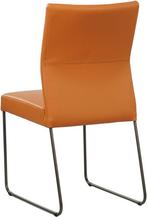 Set van 4 cognac kleur leren eetkamerstoelen Evi - bronzen u, Huis en Inrichting, Stoelen, Overige kleuren, Nieuw, Leer, Ophalen of Verzenden