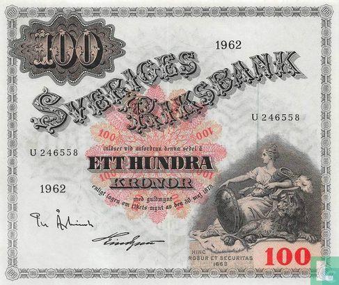 Zweden 100 Kronor  - 1962, Postzegels en Munten, Bankbiljetten | Europa | Niet-Eurobiljetten, Los biljet, Overige landen, Verzenden