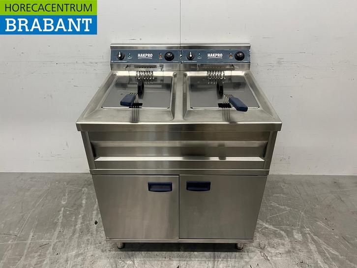 RVS Dubbele Friteuse 2 x 12 liter 400V Horeca, Zakelijke goederen, Horeca | Keukenapparatuur, Gebruikt, Ophalen of Verzenden