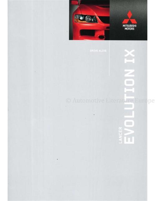 2005 MITSUBISHI LANCER EVOLUTION IX BROCHURE DUITS, Boeken, Auto's | Folders en Tijdschriften, Mitsubishi