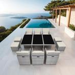 Wicker zitgroep New York 6+4+1 met aluminium frame en besche, Tuin en Terras, Tuinsets en Loungesets, Verzenden, Nieuw