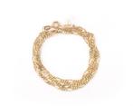 Een 18 krt. geelgouden figaro schakelcollier, Sieraden, Tassen en Uiterlijk, Kettingen, Gebruikt