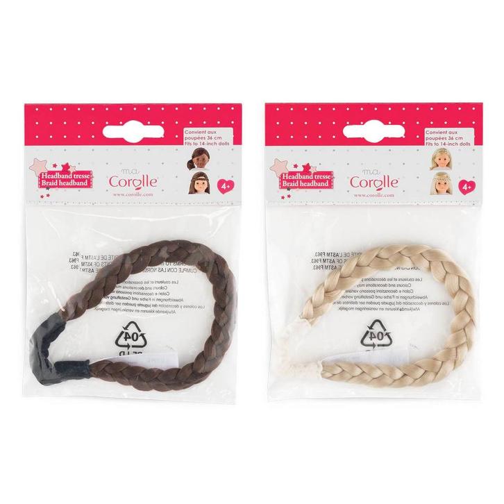 Corolle poppen haarband gevlochten  van €4,99 voor €2,99, Kinderen en Baby's, Speelgoed | Overig, Ophalen of Verzenden
