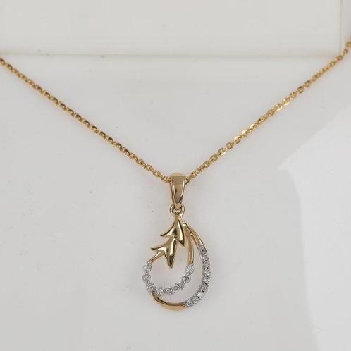 2-delige sieradenset - 14 karaat Geel goud - 0.53ct. tw., Sieraden, Tassen en Uiterlijk, Antieke sieraden