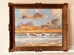 Cor Schaap (1968) - Zonsondergang Hollandse kust, Antiek en Kunst