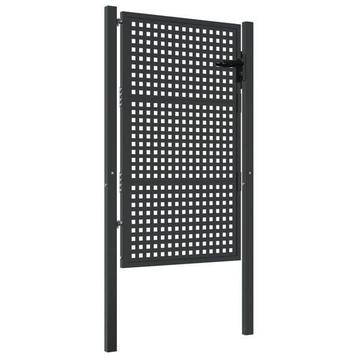 Stalen Tuinpoort Antraciet 105x200cm - Tweedekansje - OP=OP beschikbaar voor biedingen