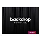 FORTEX Backdrop 3m (b) x 3m (h) zwart 320 gram/m², Nieuw, Verzenden