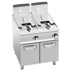 GGM Gastro | Dubbele friteuse op gas - 18+18 liter - 28 kW -, Witgoed en Apparatuur, Verzenden, Nieuw