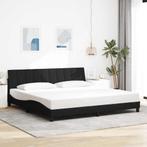 vidaXL Bedframe zonder matras Hanko stof zwart 200x200 cm, Verzenden, Zwart, Overige maten, 200 cm