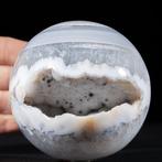 Exclusief - Witte Agata Geode Sphere Top Hoge kwaliteit, Verzamelen, Mineralen en Fossielen