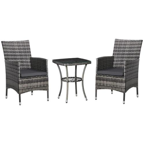TRUUSK Balkonmeubelset Voor 2 Personen Zitgroep Rattan Tuins, Tuin en Terras, Overige Tuin en Terras, Nieuw, Verzenden
