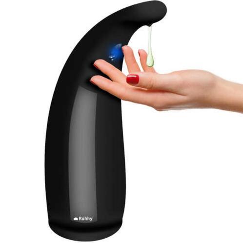 Ruhhy Automatische Zeepdispenser Zwart - Hygiëne en Stijl.., Doe-het-zelf en Verbouw, Sanitair, Nieuw, Ophalen of Verzenden