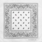 Bandana Zakdoek Paisley Print Wit, Nieuw
