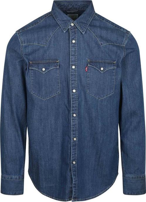 Levis Barstow Western Overhemd Mid Blauw maat L Heren, Kleding | Heren, Overhemden, Blauw, Nieuw, Verzenden