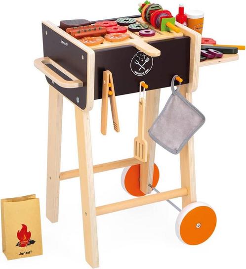 Janod - Barbecue - Vier Een Barbecuefeestje Met Deze BBQ, Kinderen en Baby's, Speelgoed | Houten speelgoed, Nieuw, Ophalen of Verzenden
