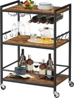 Hoppa! BCB01B030 Serveerwagen Metaal  Hout van €47 voor €33, Ophalen of Verzenden, Nieuw