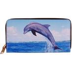 Portemonnee met dolfijn die uit water springt bij strand - 1, Nieuw, Ophalen of Verzenden