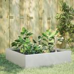 vidaXL Plantenbak verhoogd 100x100x25 cm roestvrijstaal, Verzenden, Nieuw, Metaal