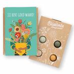 Blossombs Giftbox Mini - Jij bent goud waard - 4x Bloemzaadb, Tuin en Terras, Bloembollen en Zaden, Ophalen of Verzenden