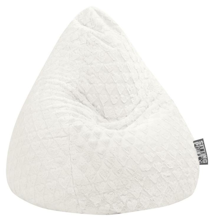 BeanBag Fluffy Hearts XL - Wit, Huis en Inrichting, Zitzakken, Verzenden