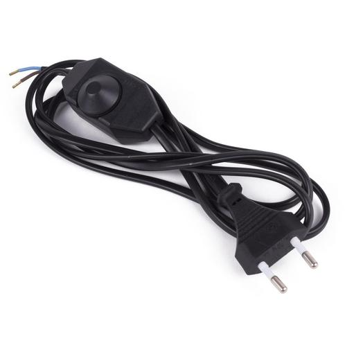 Benson Stroomsnoer met vloerdimmer - zwart - 2 meter - le..., Doe-het-zelf en Verbouw, Elektra en Kabels, Nieuw, Ophalen of Verzenden