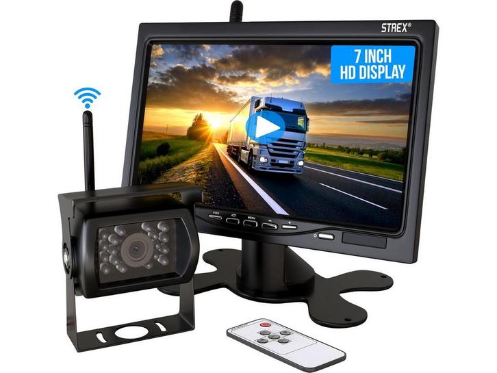 Strex Achteruitrijcamera Set - Draadloos - 7 Scherm -, Huis en Inrichting, Woonaccessoires | Overige, Nieuw, Verzenden