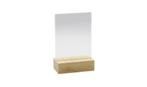 Kaarthouder A6 Plexi Met Bamboe Voet - Blank, Verzenden, Nieuw in verpakking, Etalage