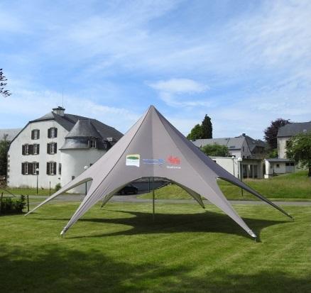 Bereken zelf het bedrukken Stertent Vega diameter 10 mtr, Tuin en Terras, Partytenten, Nieuw, Verzenden