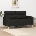 vidaXL Tweezitsbank 120 cm stof zwart, Verzenden, Minder dan 150 cm, Stof, Nieuw