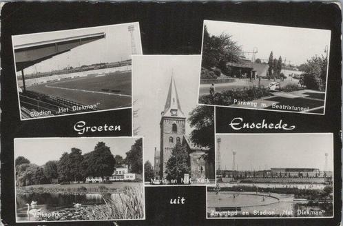 ENSCHEDE - Meerluik Groeten uit Enschede, Verzamelen, Ansichtkaarten | Nederland, Verzenden