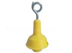 (04) Topisolator met metalen krul geel, Ophalen of Verzenden, Nieuw