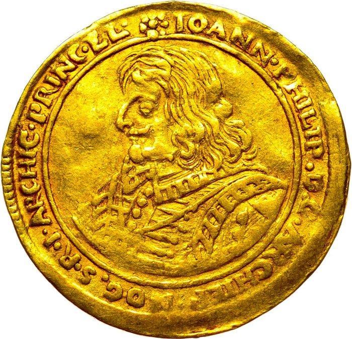 Duitsland, Mainz. Johann Philipp von Schönborn. 1 Gold Ducat, Postzegels en Munten, Munten | Europa | Niet-Euromunten