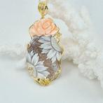 Koraal - Zilver, Verguld - Ketting met hanger - Roze koraal