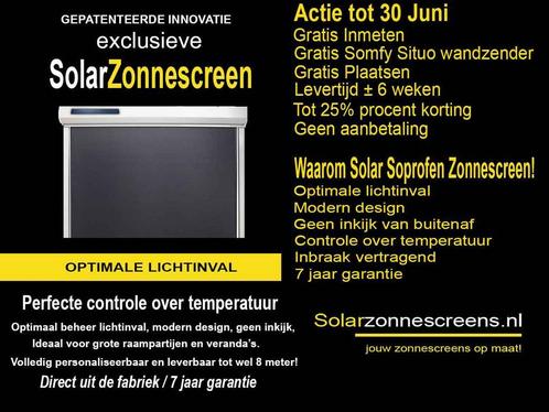 Solar Zonne-screens Actie tot 30 Juni 25% Korting, Diensten en Vakmensen, Zonweringinstallateurs, Gordijnen of Lamellen, Raam- of Deurhorren