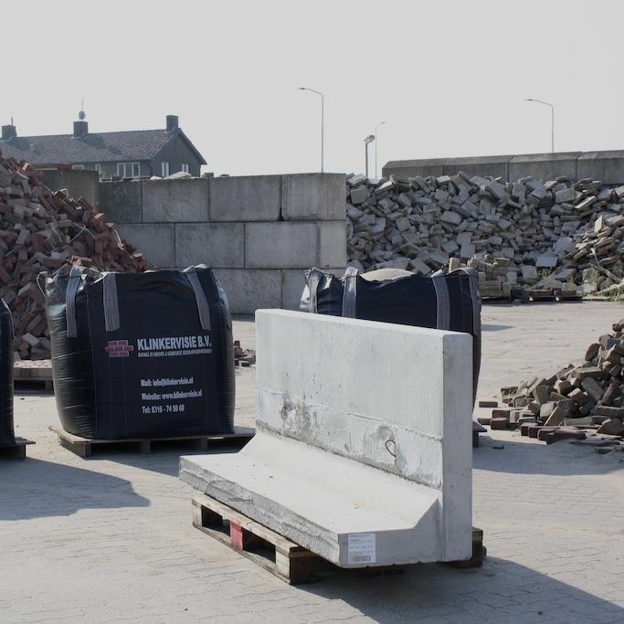 Profi- Keerwand grijs 80 cm hoog, 199 cm Lang, ca.49-55 c..., Tuin en Terras, Bielzen en Borders, Nieuw, Ophalen of Verzenden