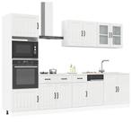 vidaXL 7-delige Keukenkastenset Lucca bewerkt hout glanzend, Huis en Inrichting, Keuken | Keukenelementen, Verzenden, Nieuw, Wit