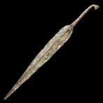 Vroege Griekse Bronzen Speerpunt - Wapen van een Oude