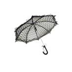 Zwarte vinage paraplu 70 cm - Verkleed paraplu, Ophalen of Verzenden, Nieuw