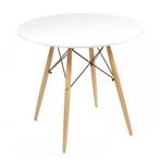 Ronde Kindertafel 60cm | Tweedekansje | Wit & Hout, Huis en Inrichting, Tafels | Eettafels, 50 tot 100 cm, Rond, Modern, Nieuw
