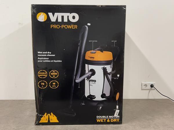 Veiling - Vito bouwstofzuiger nat en droog 75L Pro-Power, Witgoed en Apparatuur, Stofzuigers