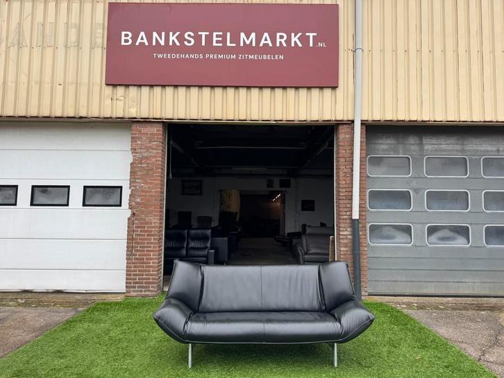 LEOLUX Tango bank relax design 3 zit bankstel zwart leer, Huis en Inrichting, Banken | Bankstellen, Rechte bank, Zo goed als nieuw