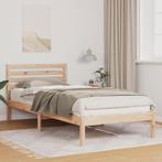 vidaXL Bedframe met hoofdeinde Bruin 80 x 220 cm Massief, Verzenden, Nieuw, Bruin, Hout