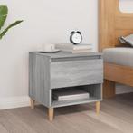 vidaXL Nachtkastje 50x46x50 cm bewerkt hout grijs sonoma, Verzenden, Nieuw, 45 tot 65 cm, Minder dan 55 cm