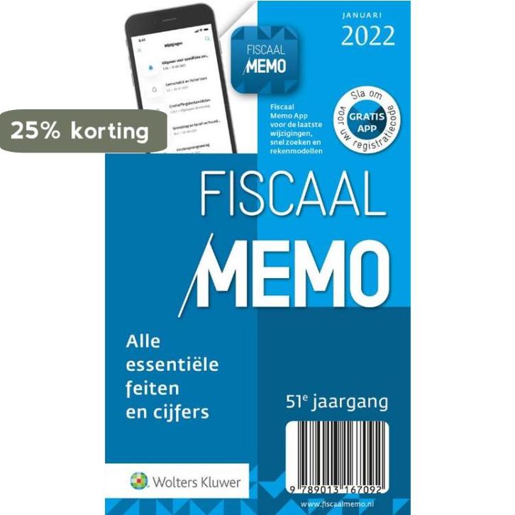 Fiscaal Memo januari 2022 9789013167092, Boeken, Wetenschap, Gelezen, Verzenden