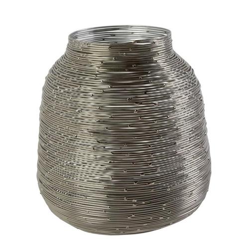 Lantaarn Ijzer kira zilver h25 d20cm, Huis en Inrichting, Woonaccessoires | Overige, Verzenden