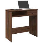vidaXL Bureau 80x40x75 cm bewerkt hout bruin eikenkleur, Verzenden, Nieuw