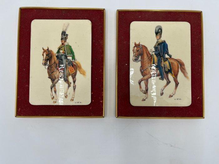 Lijst (2) - Hout, Keramiek - Keramiek en hout, Antiek en Kunst, Curiosa en Brocante