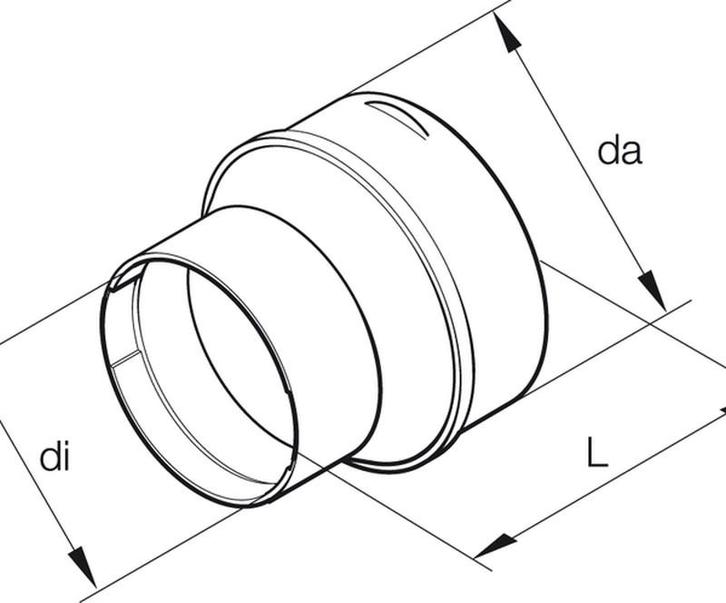 Eberspächer verloop 60x75, Doe-het-zelf en Verbouw, Ventilatie en Afzuiging, Ophalen of Verzenden