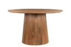 Ronde Eettafel Salvator – Bruin Mangohout | 130 cm, Huis en Inrichting, Tafels | Eettafels, Ophalen, Nieuw