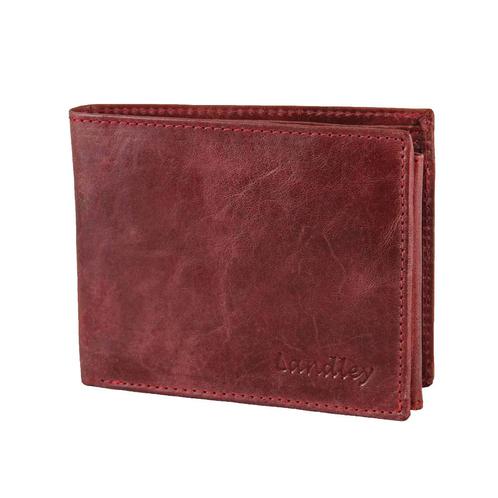 Landley Wild-Look Heren Portemonnee - Anti-skim - Rood, Sieraden, Tassen en Uiterlijk, Portemonnees, Rood, Nieuw, Overige merken